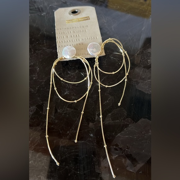 Anthropologie Pearl Drop Laso Earrings - Picture 3 of 3